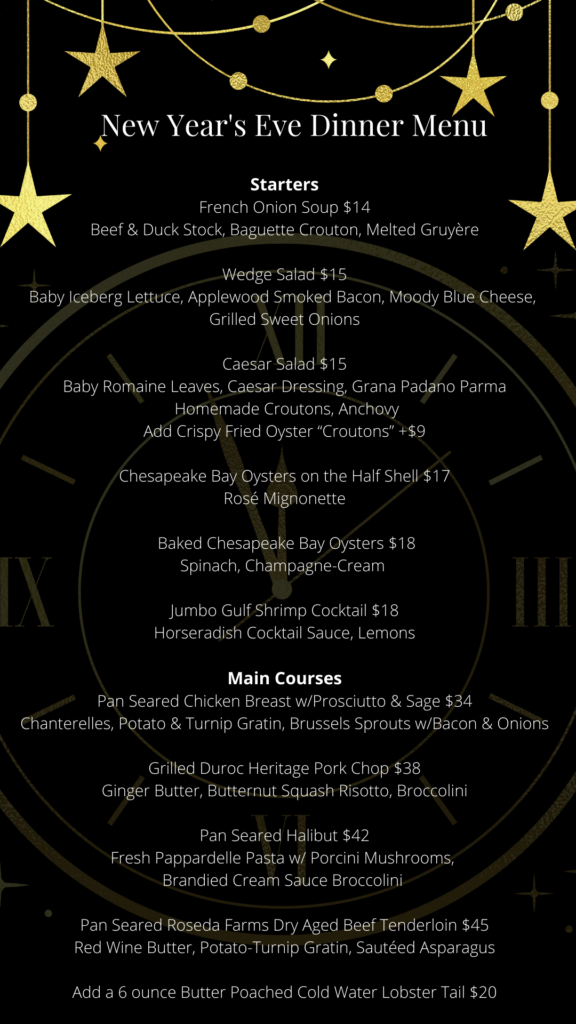 Celebrate the New Year at the Inn!