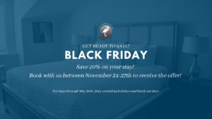 Pop up image that explains Black Friday Deals available at the Tilghman Island Inn.
